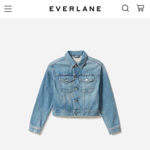 Everlane Cropped Jean jacket in dark wash